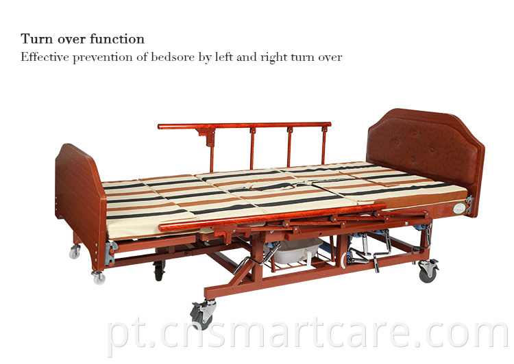 Anti Slip Slip Reclining Hospital Bed com camas